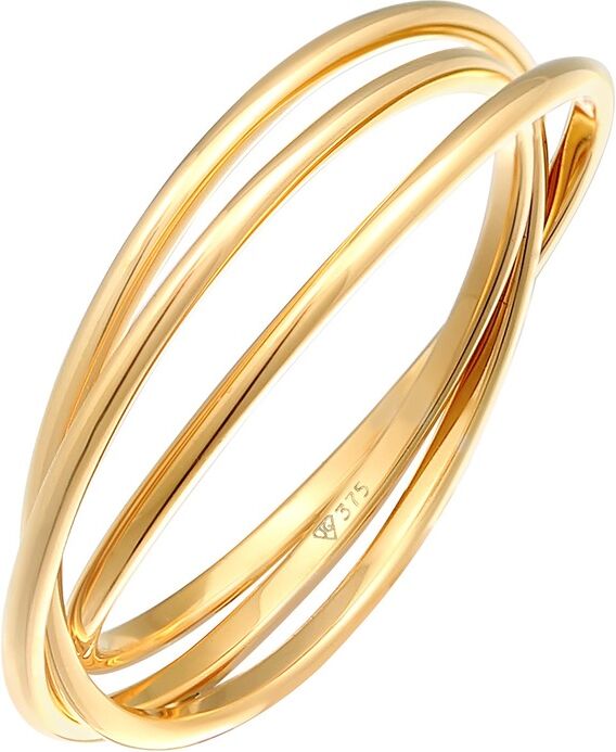 Elli PREMIUM Elli PREMIUM Ring Wickelring Trio Basic 375 Gelbgold Ringe Damen