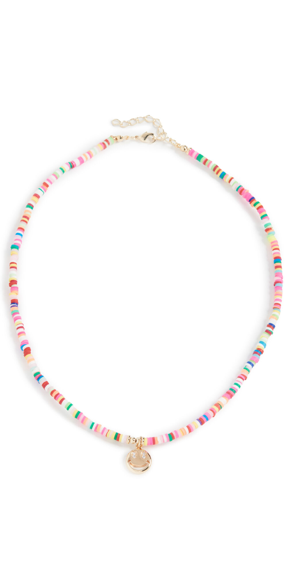 Adina's Jewels Bright Bead Smiley Face Necklace Multi-Color One Size  Multi-Color  size:One Size