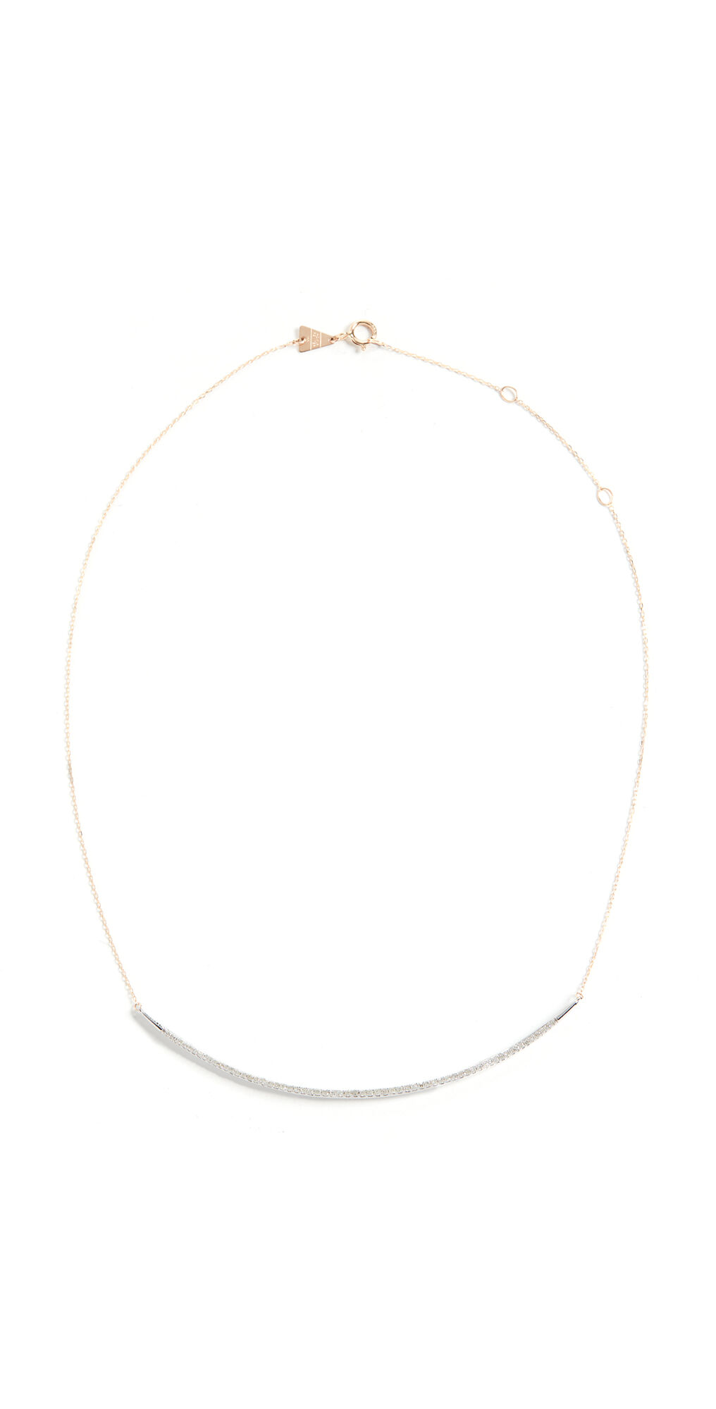 Adina Reyter 14k Gold Pave Curve Collar Necklace Mixed Metals One Size  Mixed Metals  size:One Size