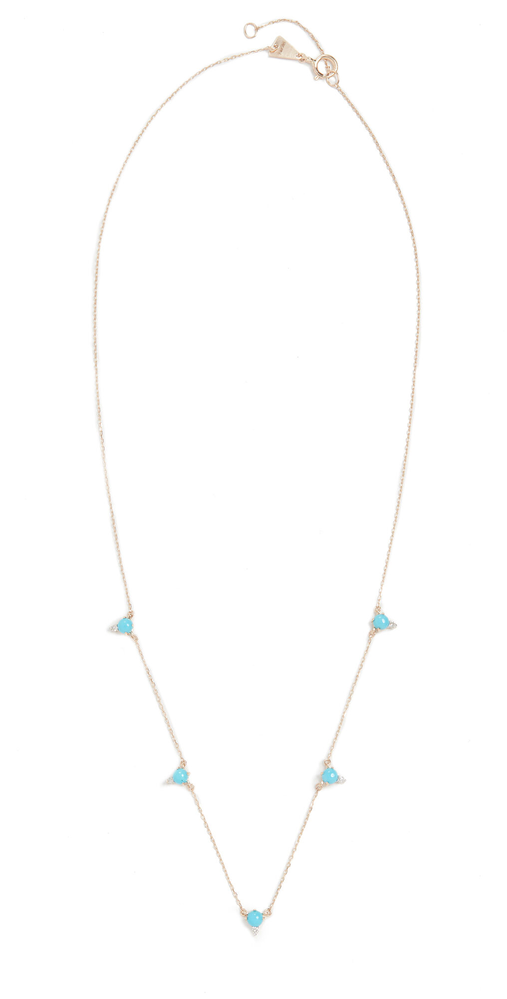 Adina Reyter 14k Turquoise + Round Diamond Chain Necklace Yellow Gold One Size  Yellow Gold  size:One Size