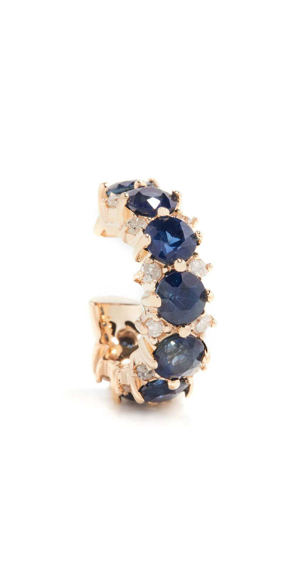 Adina Reyter 14k Sapphire + Diamond Ear Cuff Sapphire One Size  Sapphire  size:One Size