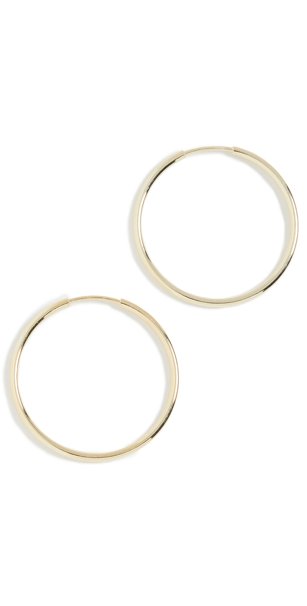 Argento Vivo 30MM Endless Hoops Gold One Size  Gold  size:One Size