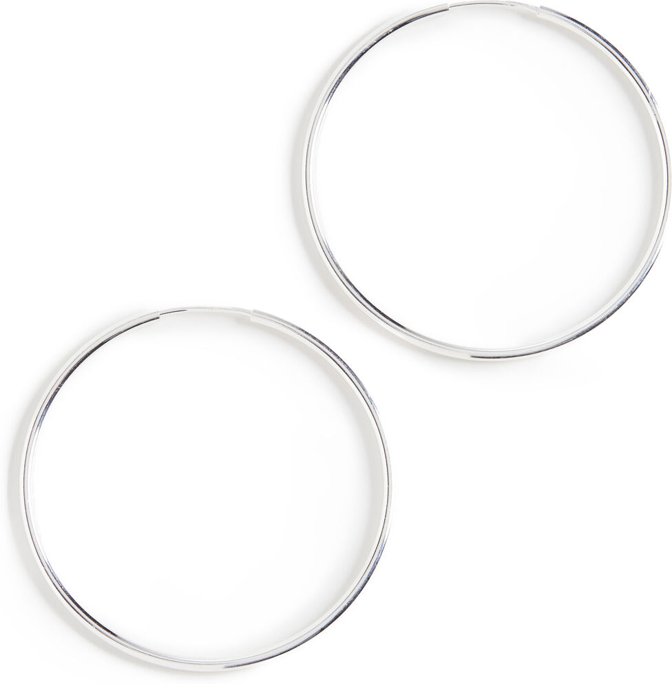 Argento Vivo 40MM Endless Hoops Silver One Size  Silver  size:One Size