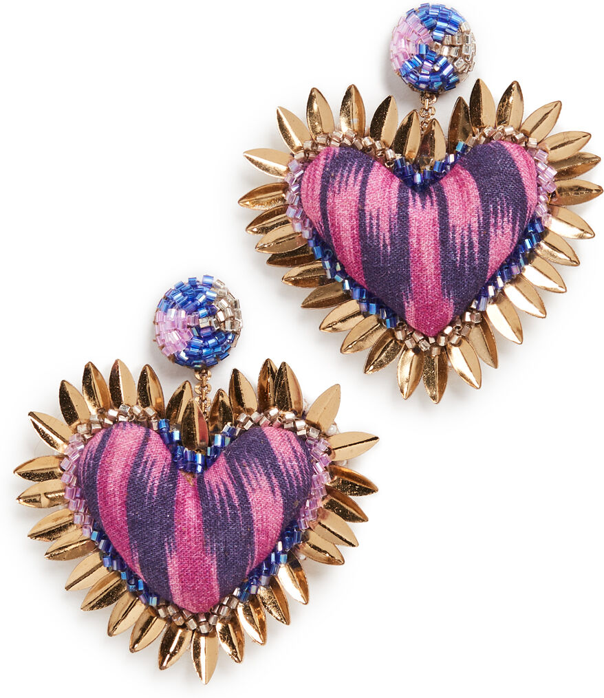 Deepa Gurnani Deepa by Deepa Gurnani Prisha Earrings Plum One Size  Plum  size:One Size