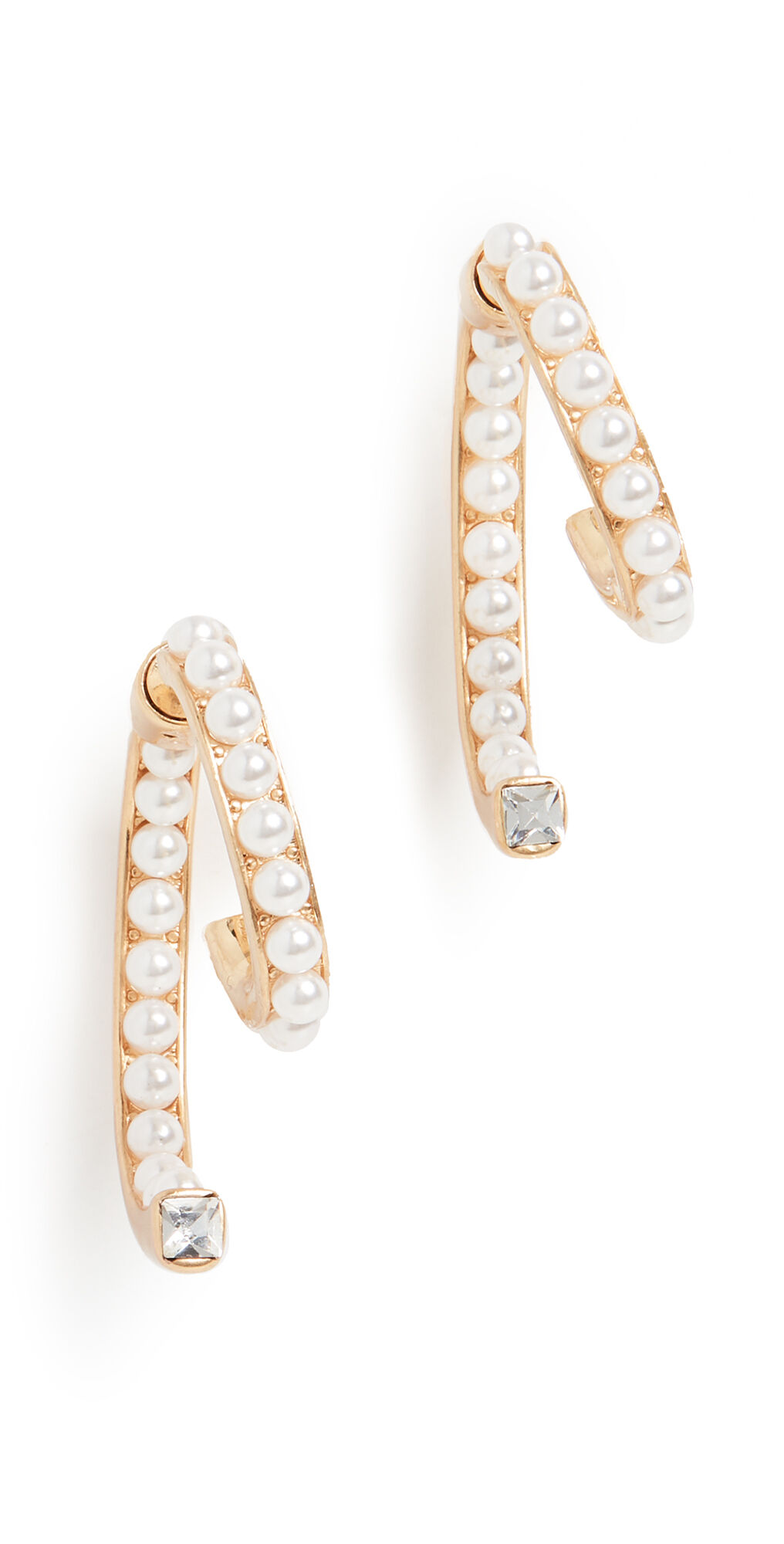 DEMARSON Pearl Luna Earrings Gold/Pearl One Size  Gold/Pearl  size:One Size