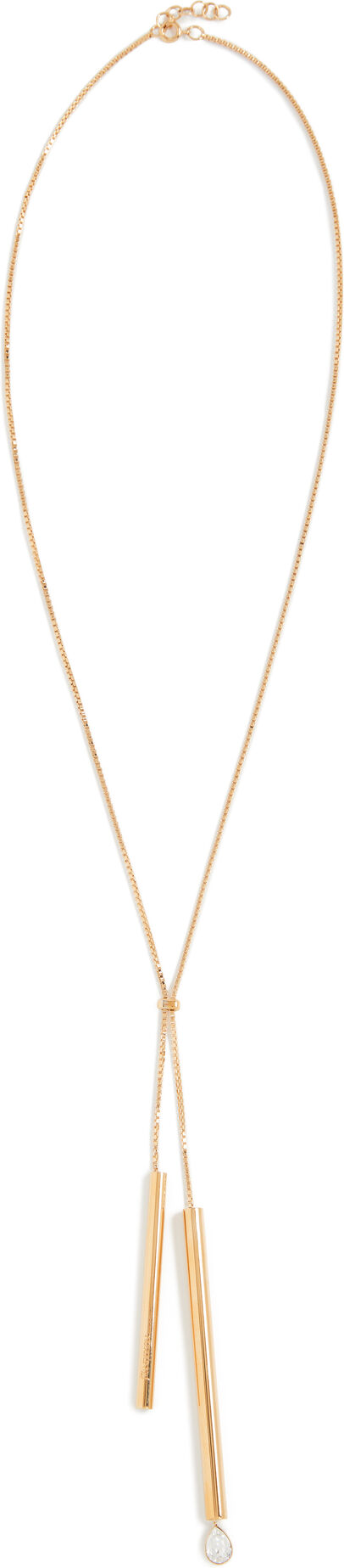 JW Anderson Tubular Crystal Necklace Gold One Size  Gold  size:One Size