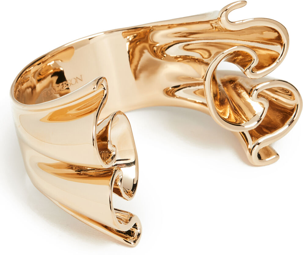 JW Anderson Folded Cuff Gold One Size  Gold  size:One Size