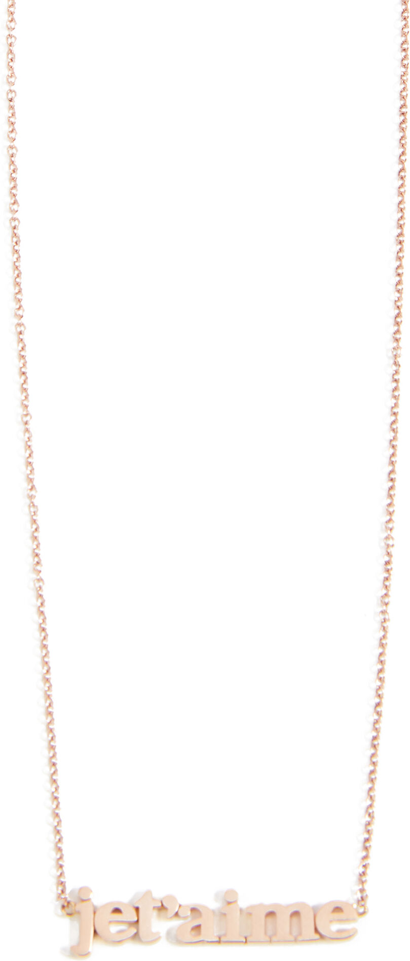 Jennifer Meyer Jewelry Jet'aime Necklace Rose Gold One Size  Rose Gold  size:One Size