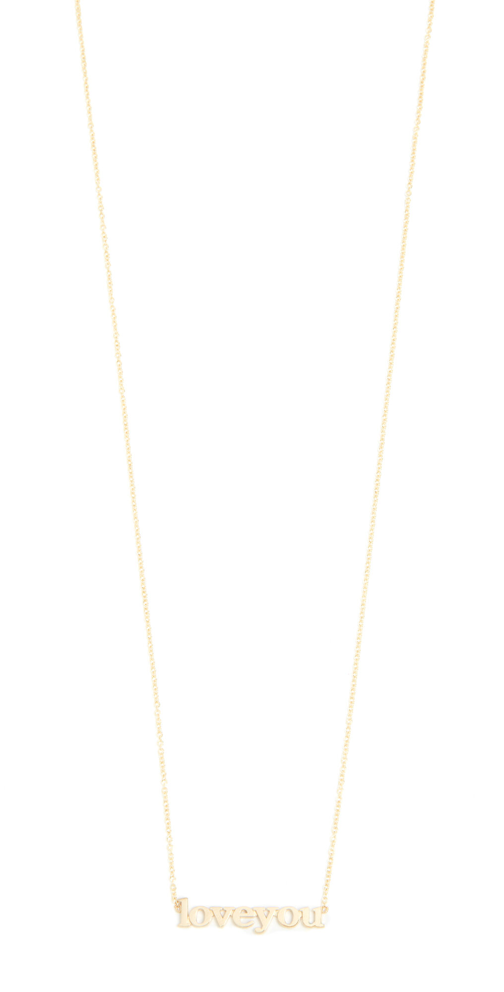 Jennifer Meyer Jewelry 18k Gold Love You Necklace Gold One Size  Gold  size:One Size
