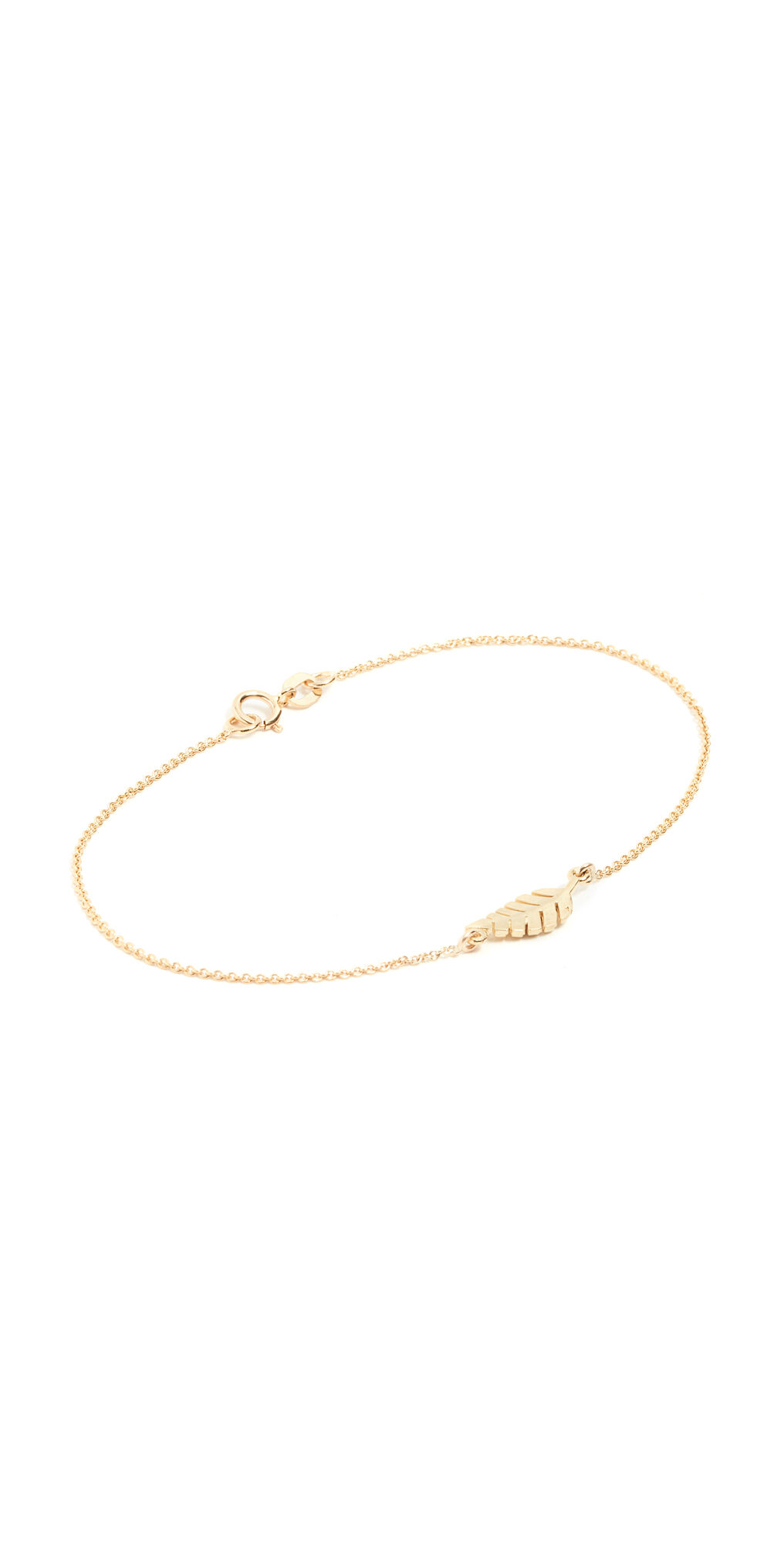 Jennifer Meyer Jewelry 18k Gold Mini Leaf Bracelet Gold One Size  Gold  size:One Size