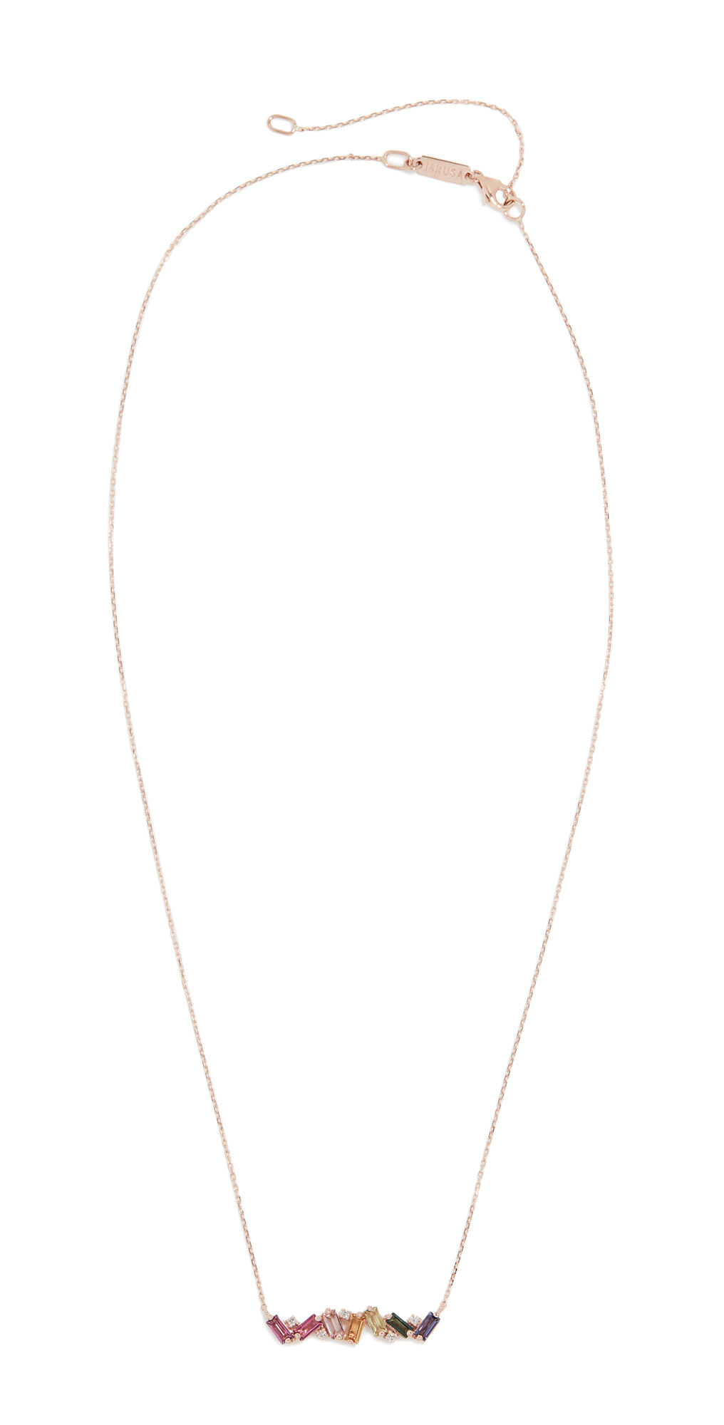 Kalan by Suzanne Kalan Baguette Necklace Rose Gold/Multi One Size  Rose Gold/Multi  size:One Size