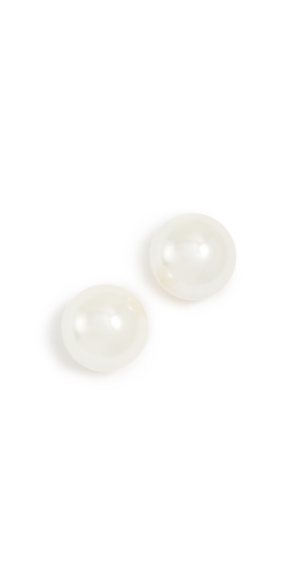 Kenneth Jay Lane Large Glass Pearl Post Earrings Light Pearl One Size  Light Pearl  size:One Size