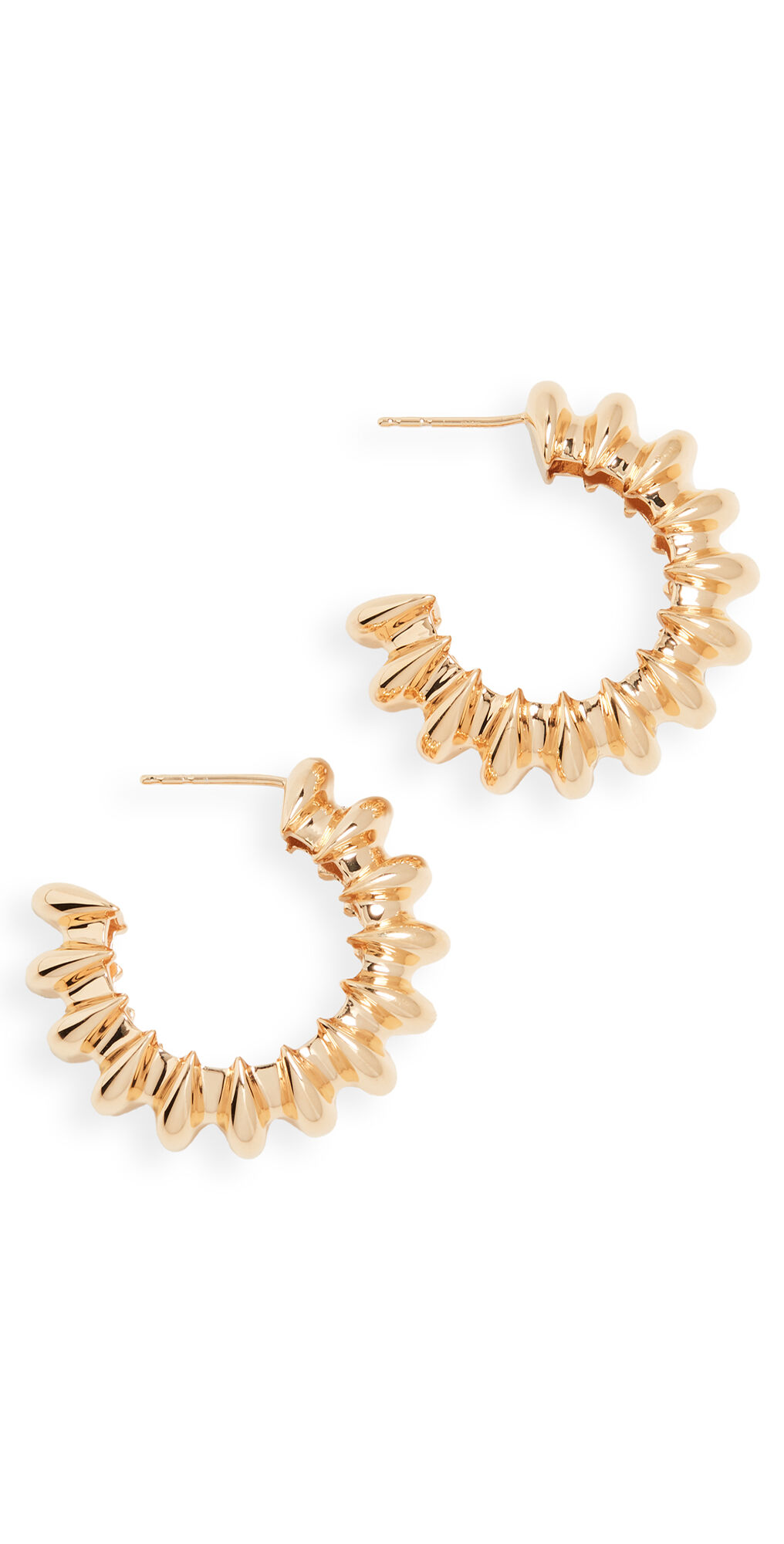 Missoma Gold Large Ridged Claw Hoops Gold One Size  Gold  size:One Size