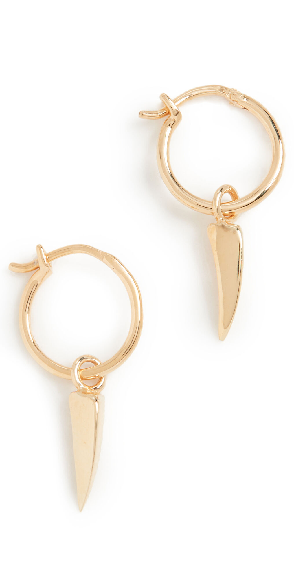 Missoma Mini Claw Charm Hoops Gold One Size  Gold  size:One Size