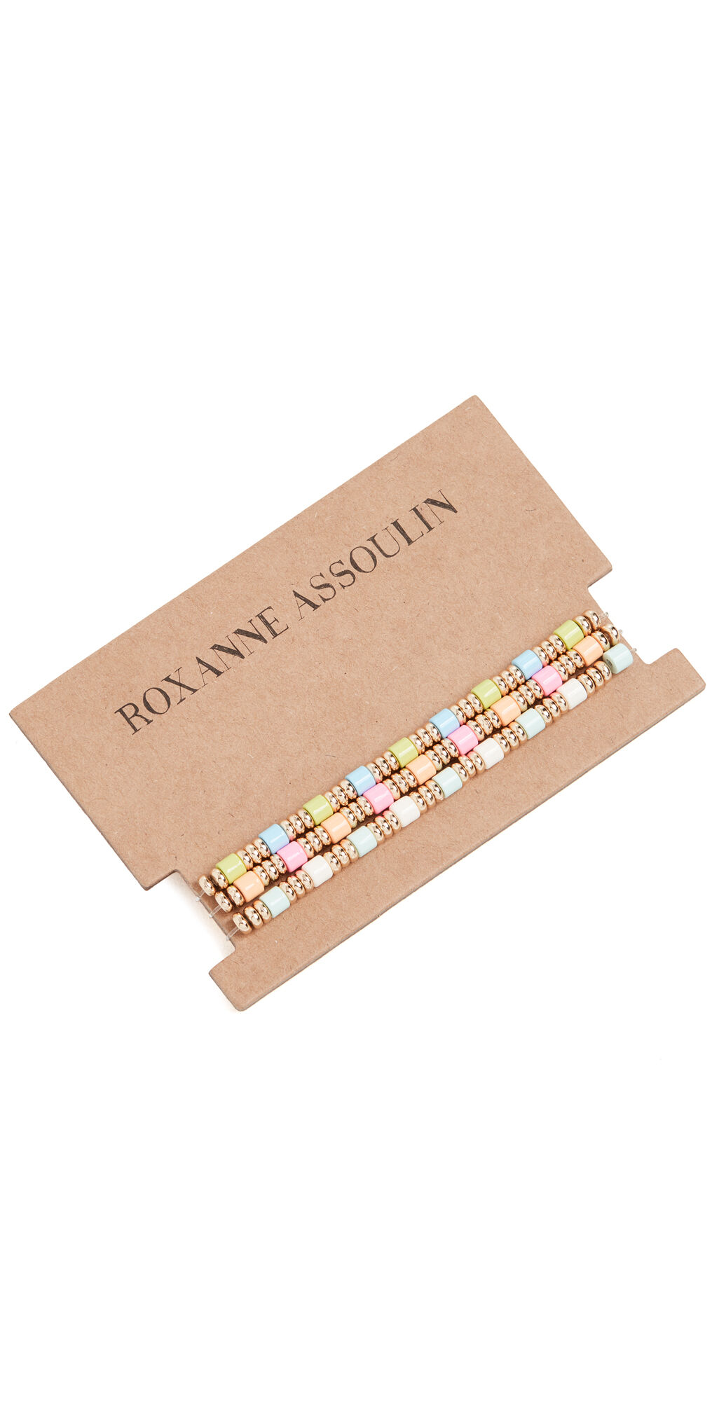 Roxanne Assoulin Little Ones Bracelet Set of 3 Pastel/Gold One Size  Pastel/Gold  size:One Size