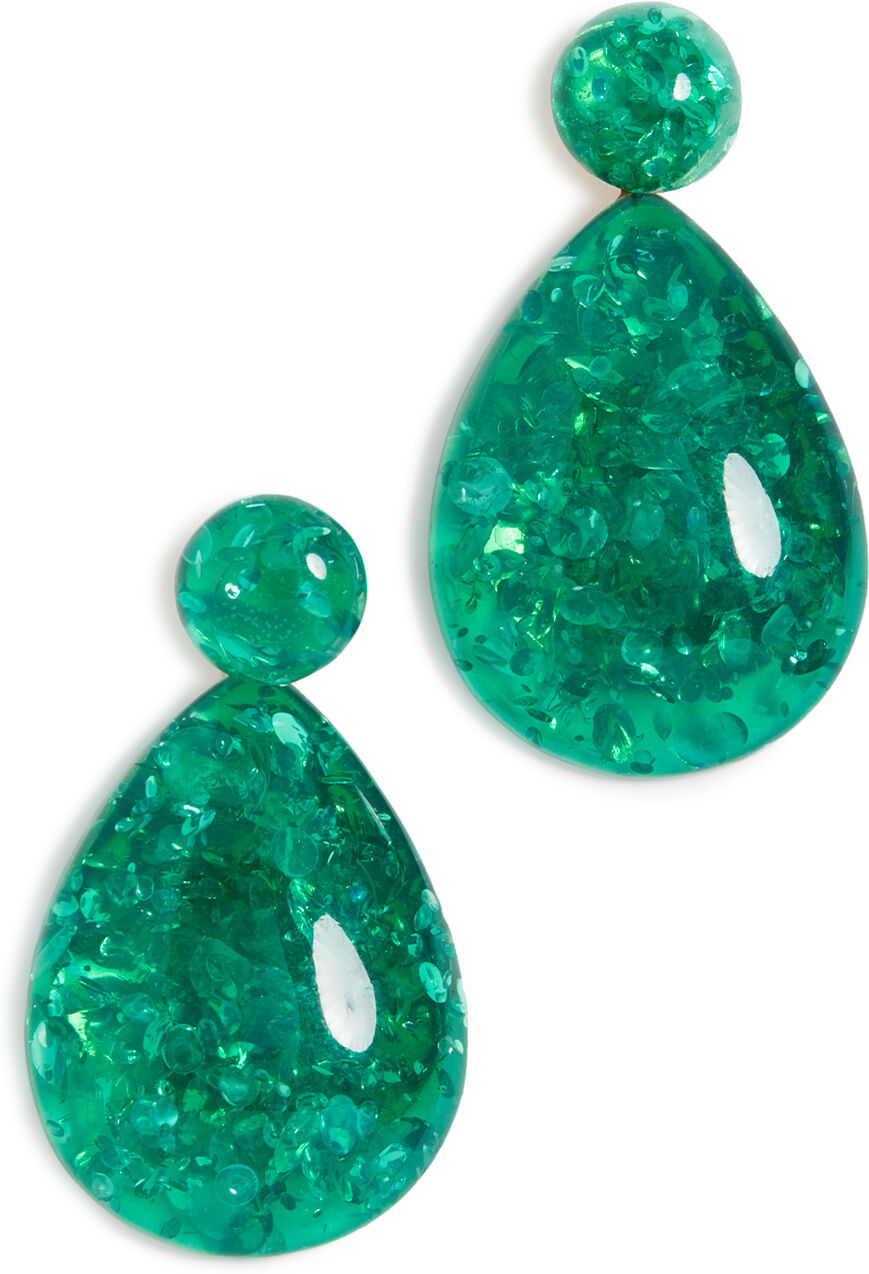 SHASHI Angelina Earrings Green One Size  Green  size:One Size