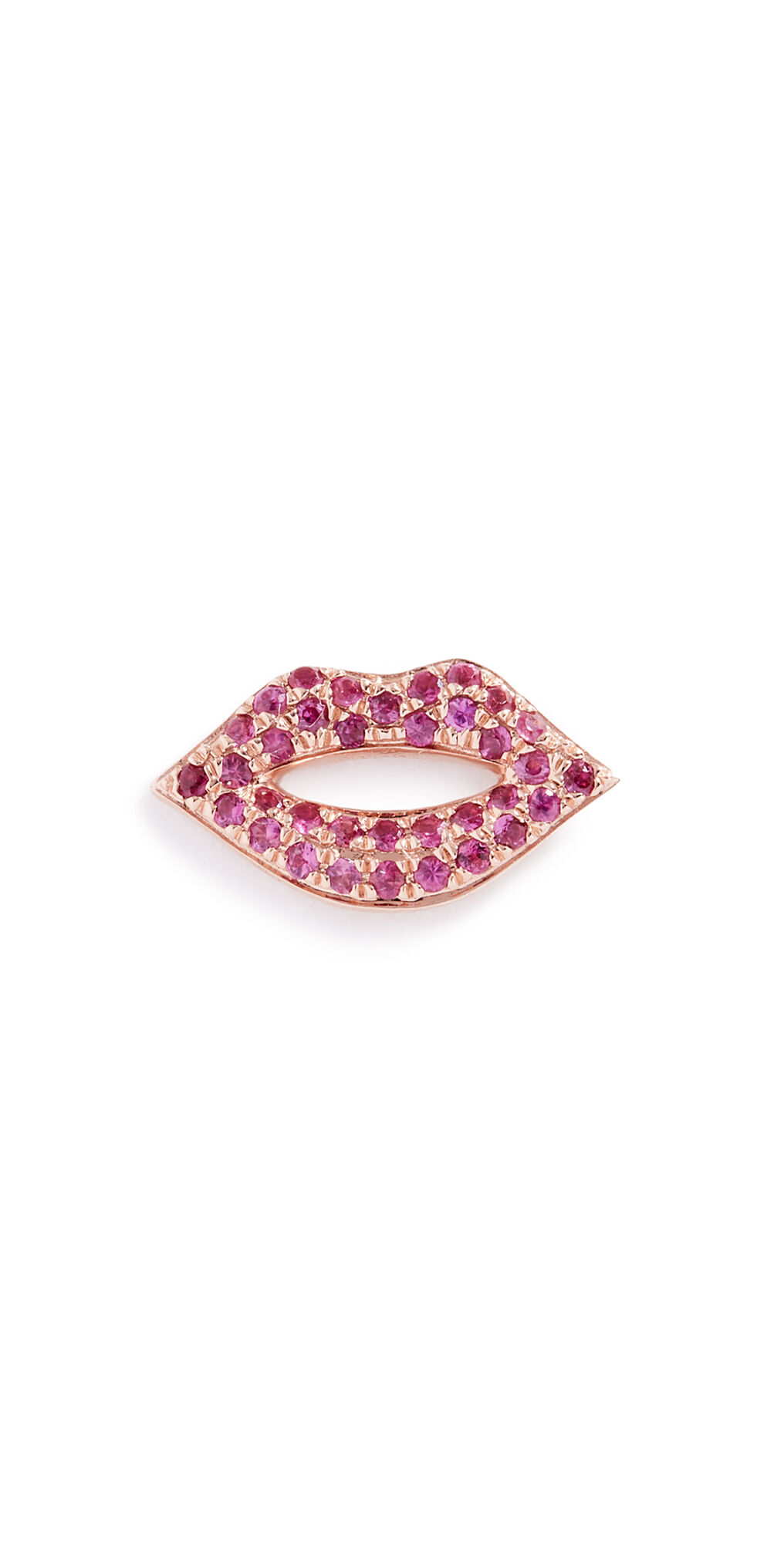 Sydney Evan 14k Rose Gold Lips Single Stud Earring Rose Gold One Size  Rose Gold  size:One Size