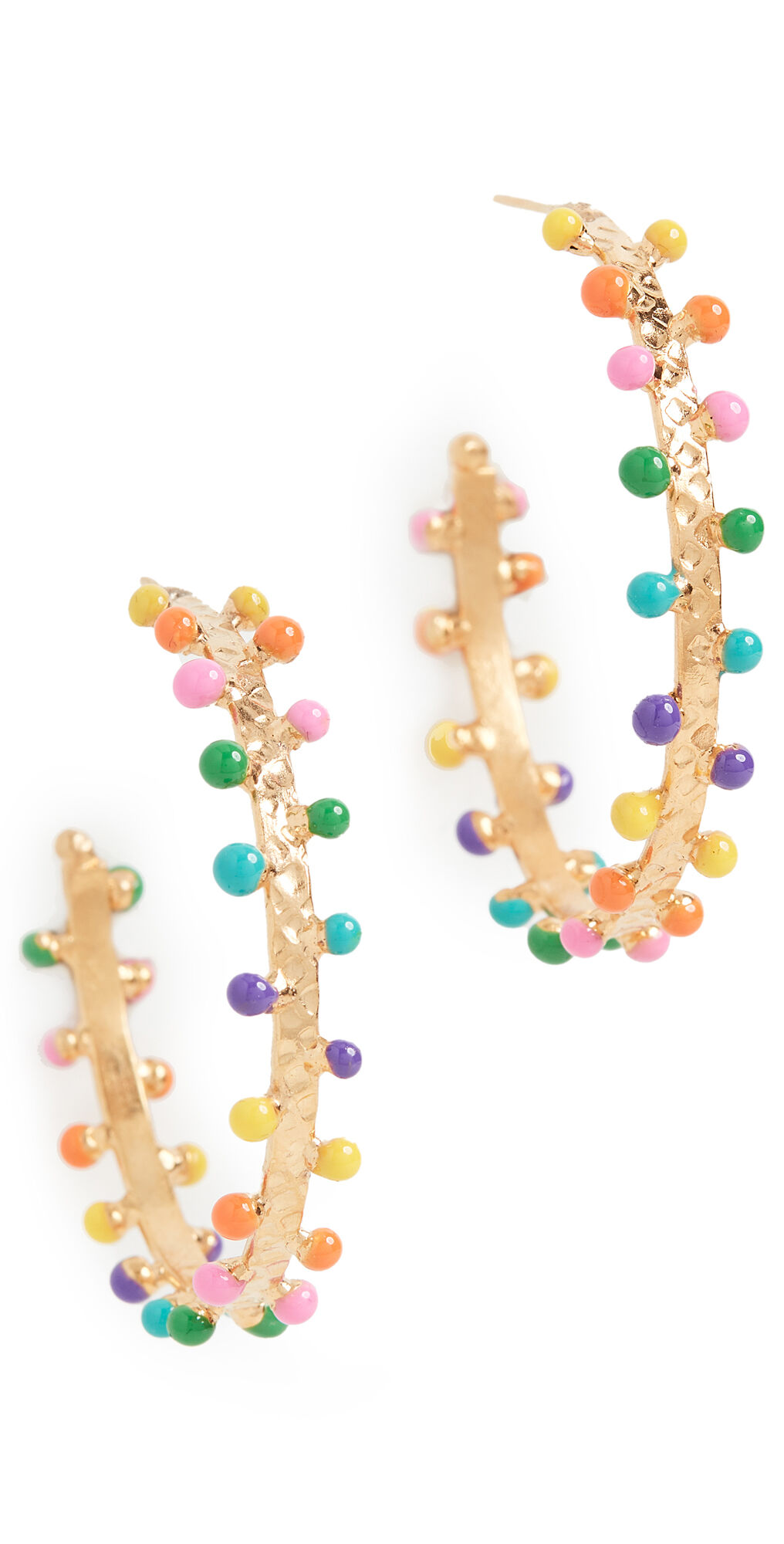 Sylvia Toledano Hoop Earrings Gold/Multi One Size  Gold/Multi  size:One Size