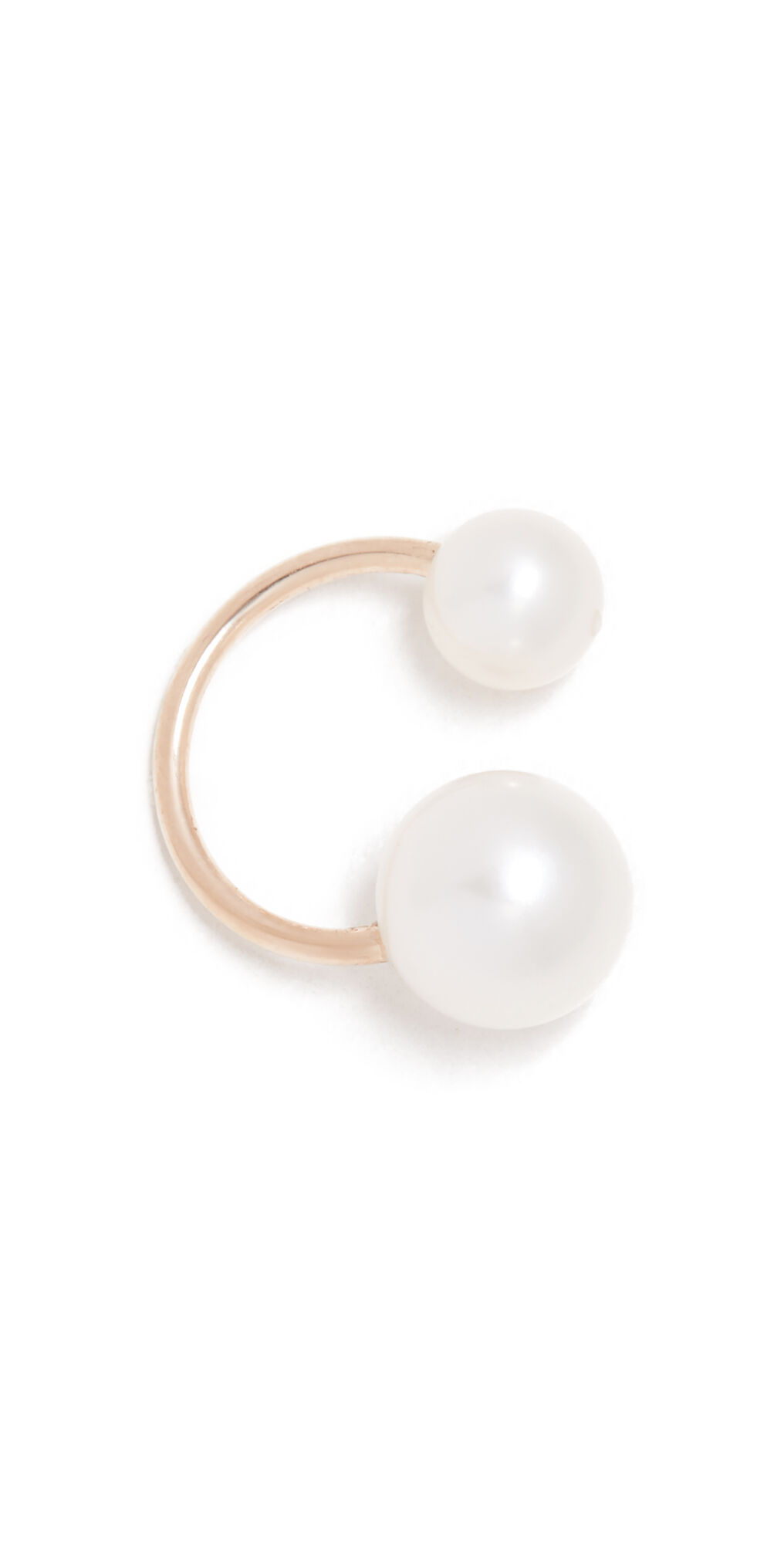 Chicco Zoe Chicco 14k Gold Freshwater Cultured Pearl Ear Cuff Gold/Pearl One Size  Gold/Pearl  size:One Size