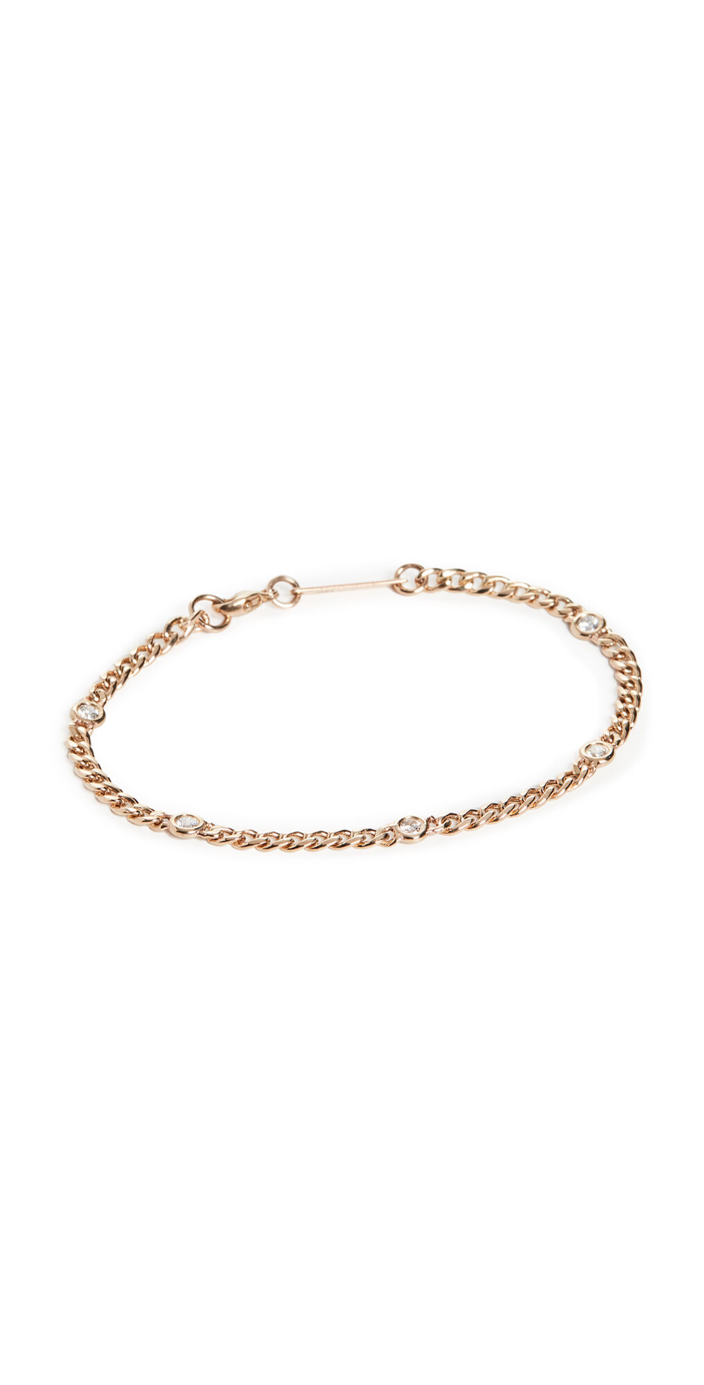 Chicco Zoe Chicco 14k Gold Small Curb Chain Bracelet Yellow One Size  Yellow  size:One Size