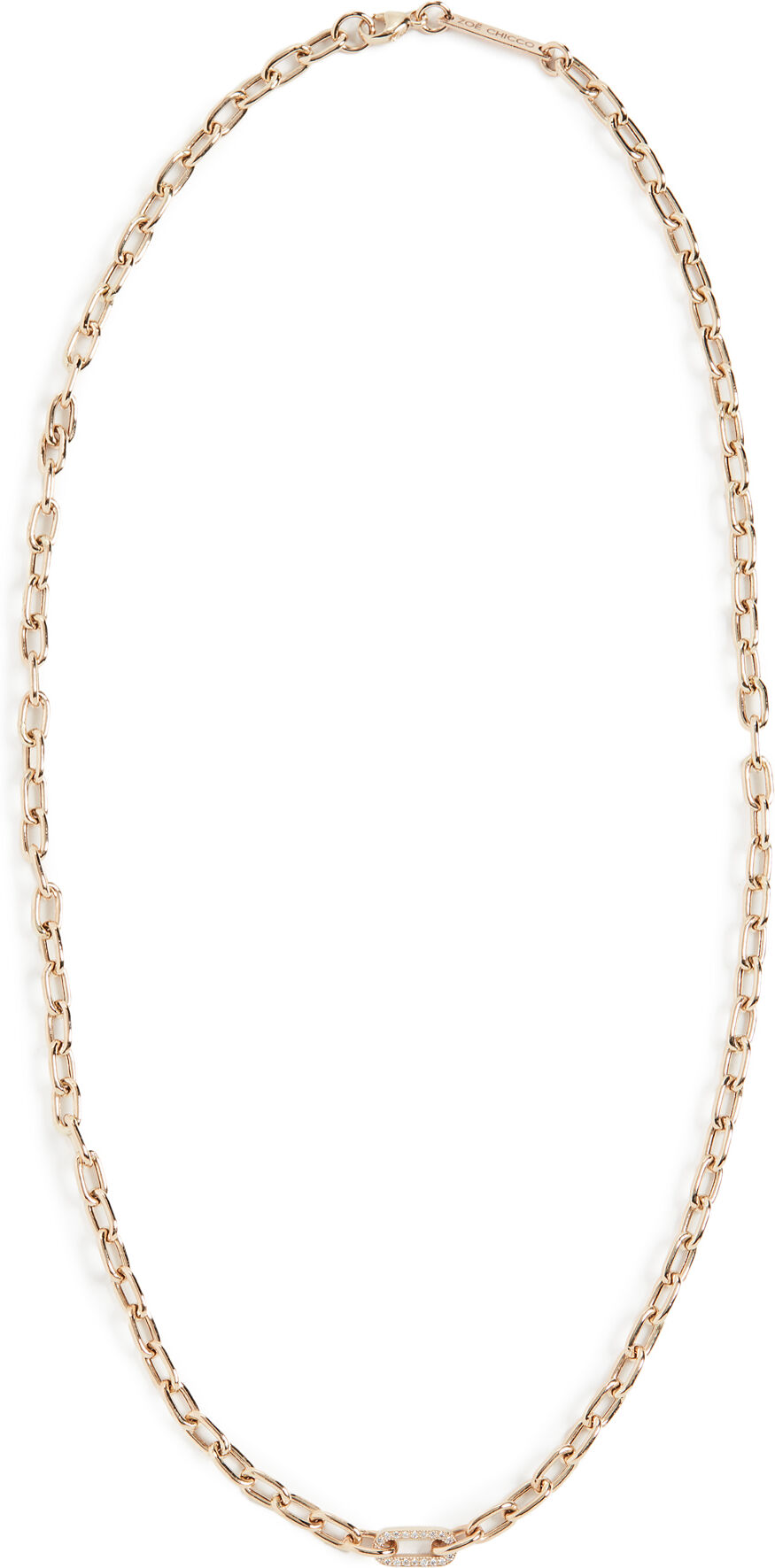 Chicco Zoe Chicco 14k Gold Medium Square Oval Link Chain Necklace Yellow One Size  Yellow  size:One Size