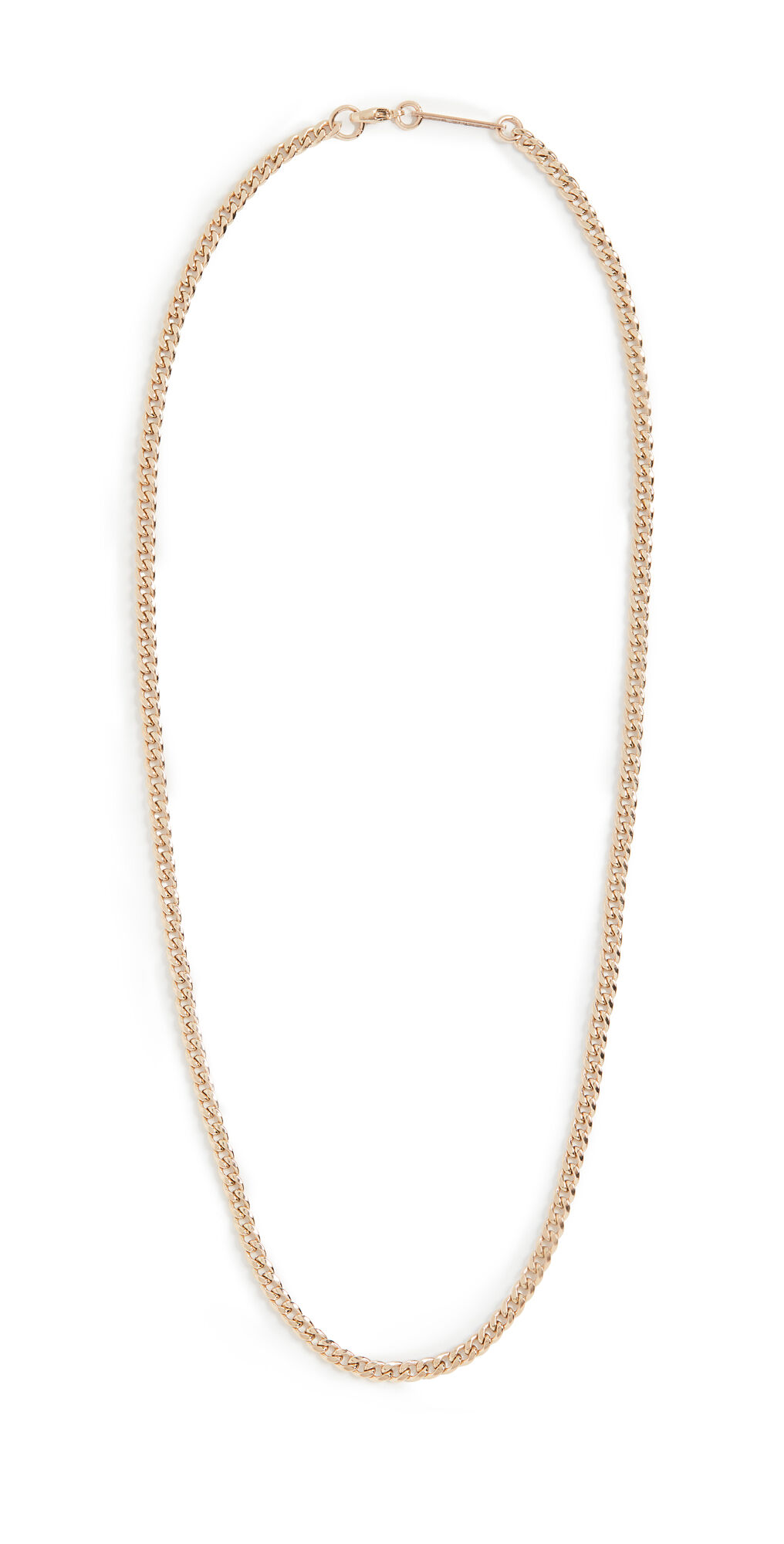 Chicco Zoe Chicco 14k Gold Small Hollow Curb Chain Necklace Yellow Gold One Size  Yellow Gold  size:One Size