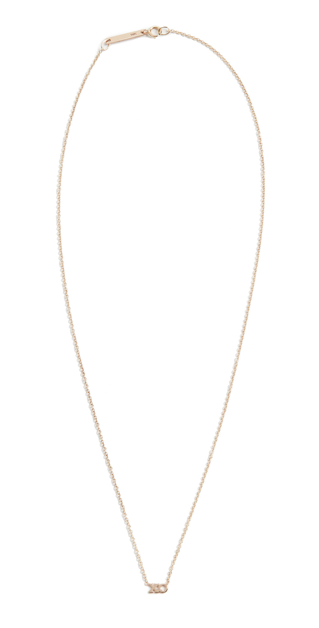 Chicco Zoe Chicco 14k Gold Itty Bitty Tiny Capital Letter Necklace Yellow Gold One Size  Yellow Gold  size:One Size