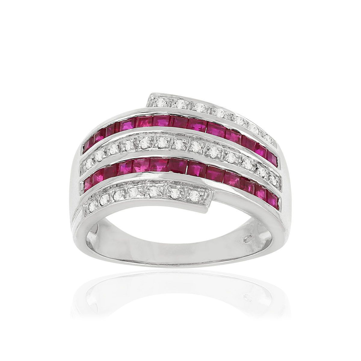 MATY Bague MATY Or 750 Rubis et Diamants- MATY