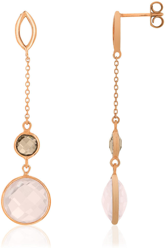 MATY Boucles d'oreilles MATY Or 375 rose Quartz- MATY