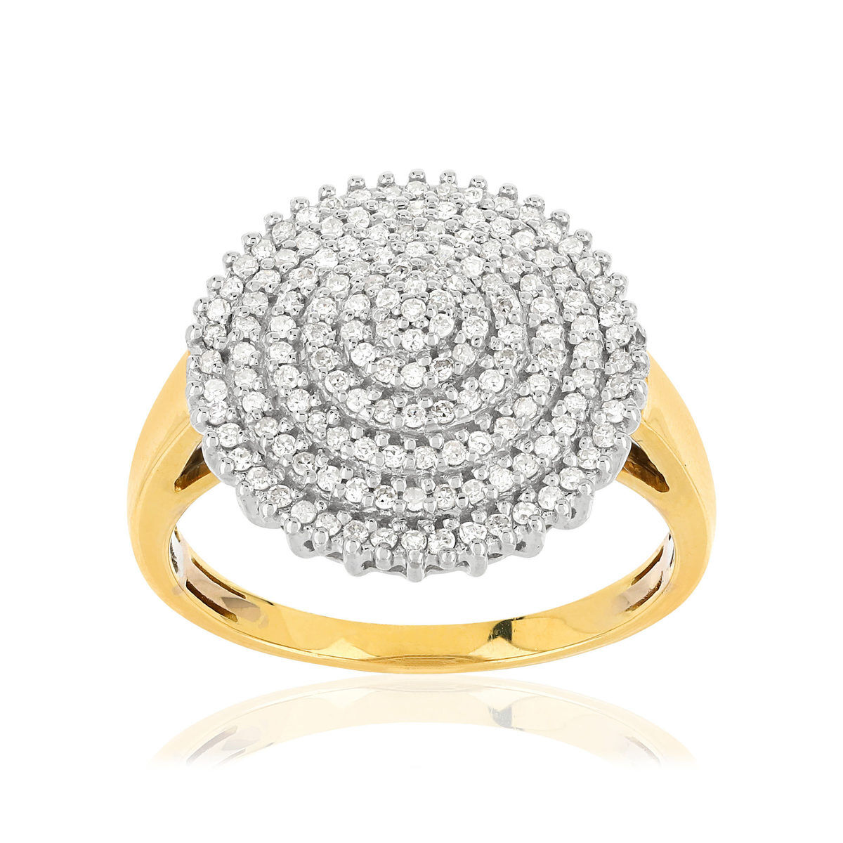 MATY Bague or 750 2 tons diamants- MATY