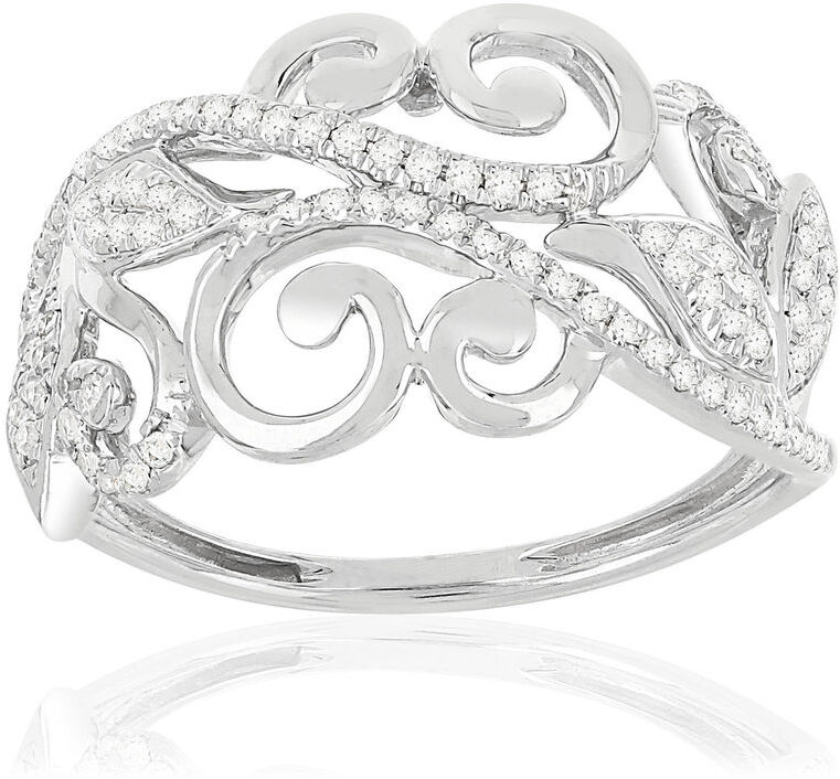 MATY Bague MATY Or 375 blanc Diamants- MATY