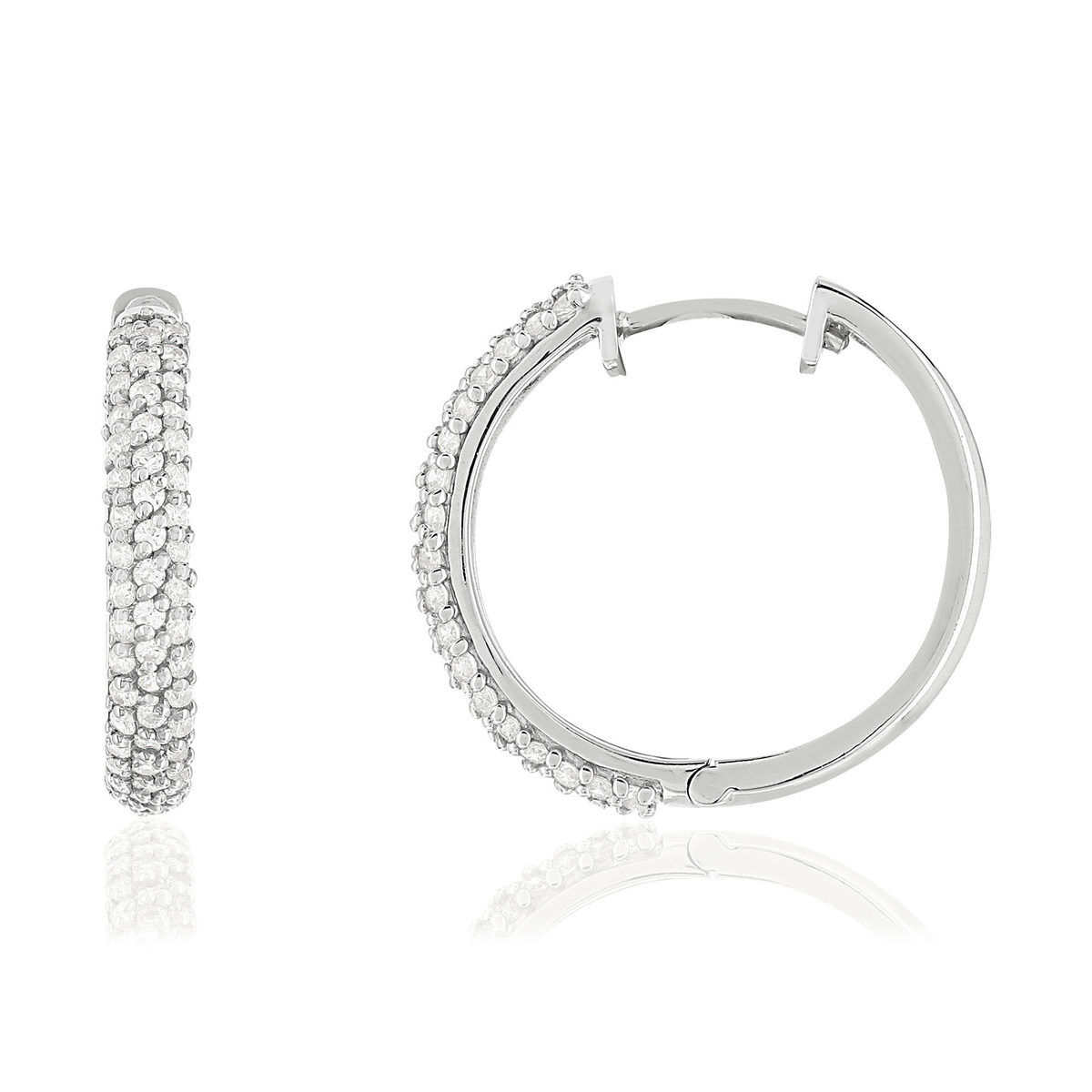 MATY CrÃ©oles argent 925 zirconias 24 mm- MATY