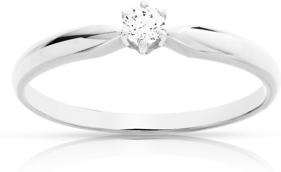 MATY Solitaire or blanc 750 diamant synthÃ©tique 0,1 carat- MATY