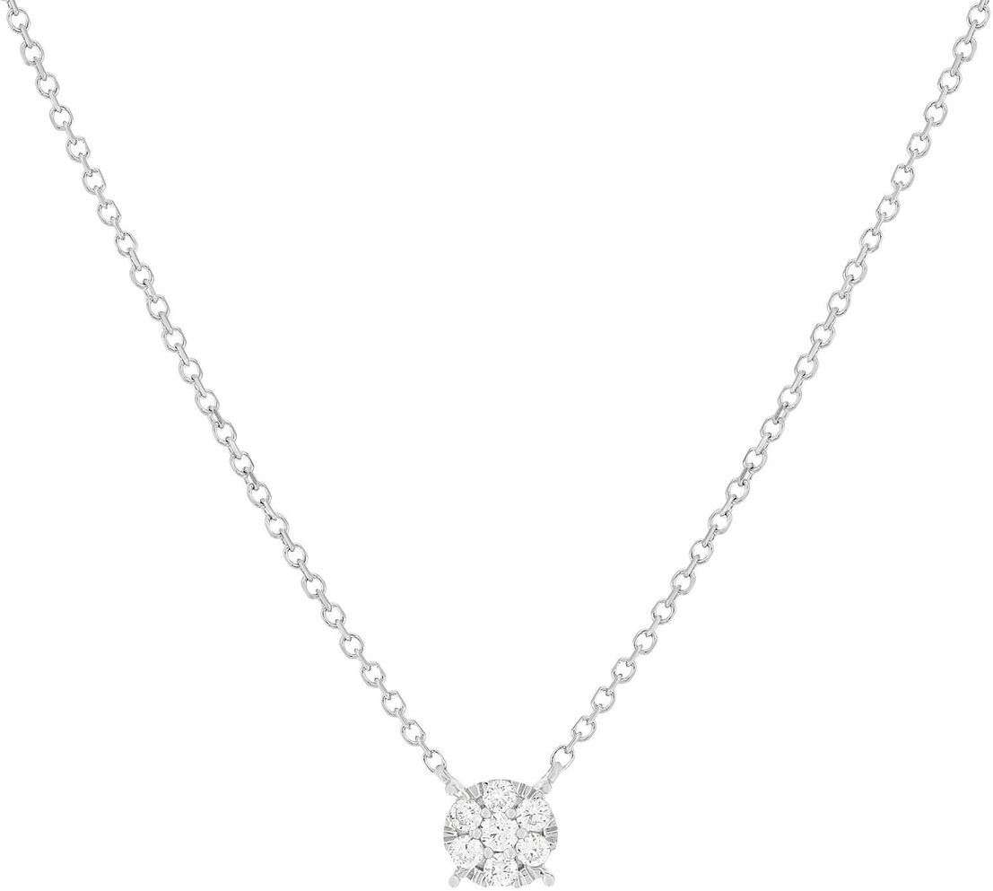 MATY Collier or blanc 750 diamants synthÃ©tiques- MATY