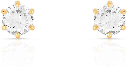 MATY Boucles d'oreilles or 750 jaune diamant- MATY