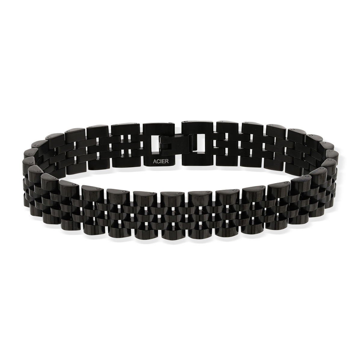 MATY Bracelet acier noir 21 cm- MATY