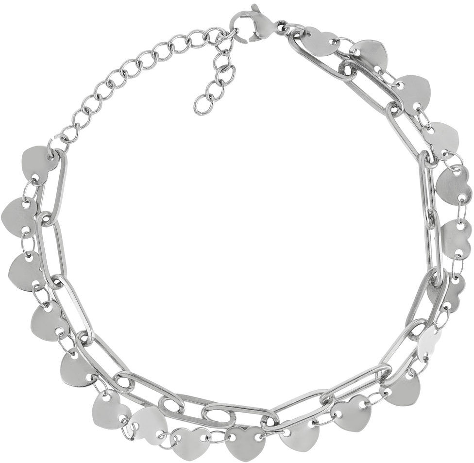 MATY Bracelet acier coeur 22 cm- MATY