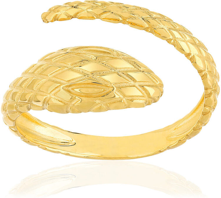 MATY Bague or jaune 375, motif serpent.- MATY