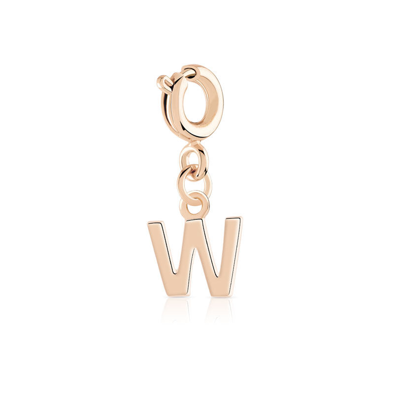 MATY OUTLET -Charm's pour bracelet plaquÃ© or rose "w"