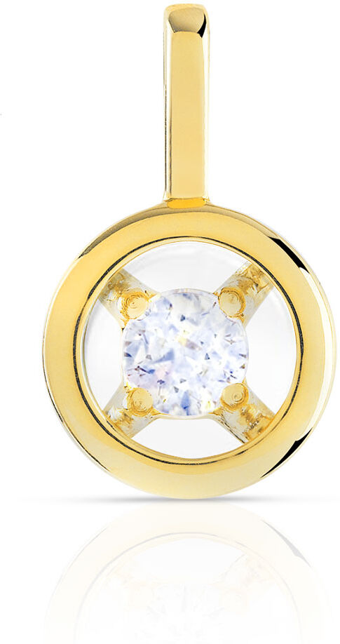 MATY Pendentif or 375 jaune diamant- MATY