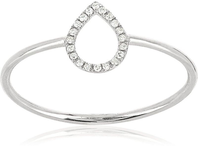 MATY Bague or blanc 375 diamants- MATY