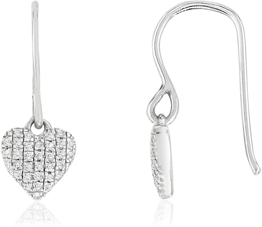 MATY Boucles d'oreilles or blanc 375 diamants- MATY