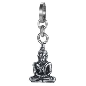 Kingka Kettenanhänger »Buddha, CST008A« edelstahlfarben-schwarz Größe