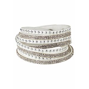 Firetti Armband »zum Wickeln, Nieten«, mit Strassteinen silberfarben-weiss + kristallweiss Größe