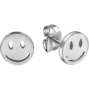 Firetti Paar Ohrstecker »Schmuck Geschenk Ohrschmuck Smile« edelstahlfarben Größe