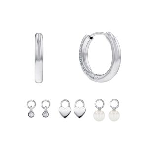 Calvin Klein Ohrring-Set »Multipack Schmuck Ohrrschmuck Ohrringe Schmuckset... edelstahlfarben-weiss + weiss Größe