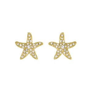 Noelani Paar Ohrstecker »Starfish, 2036084«, mit Zirkonia (synth.) gelbgoldfarben-kristallweiss + kristallweiss Größe