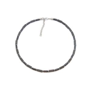 Firetti Collier »Schmuck Geschenk Halsschmuck Halskette Steinkette Lava Onyx... edelstahlfarben-grau-schwarz Größe