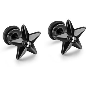 Firetti Paar Ohrstecker »Schmuck Geschenk Ohrschmuck Fake Plug Star« schwarz-edelstahlfarben Größe