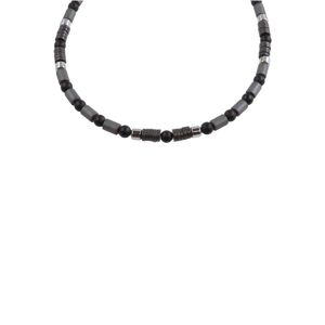 Firetti Collier »Schmuck Geschenk Halsschmuck Halskette Steinkette Edelstein... edelstahlfarben-schwarz-grau-silberfarben Größe
